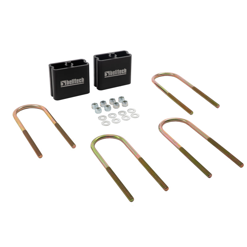 Belltech LOWERING BLOCK KIT 4inch EXTRUDED BLOCKS